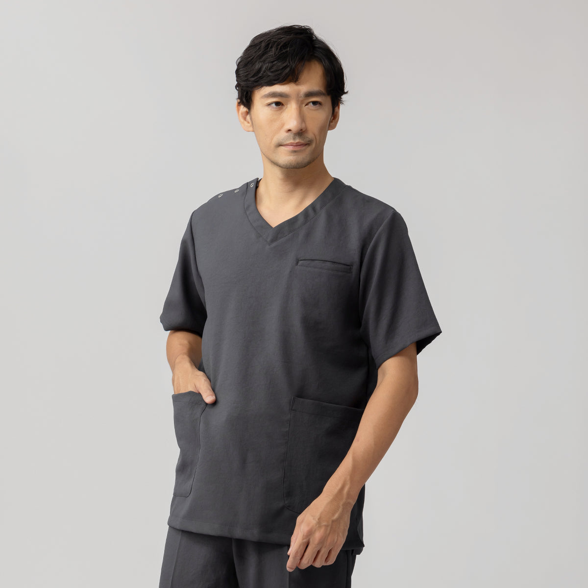 ふるさと納税 服 男 東京都 台東区 レピウスの白衣 メンズボトムス スクラブパンツ リンクル (カラー：グレー、サイズ：L) カラー：グレー、サイズ：L レピウスの白衣 【メンズボトムス】スクラブパンツ リンクル