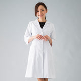 【アウトレット30％OFF】wdc022　リボンポケットエンパイヤラインドクターコート(七分袖) | おしゃれ白衣とスクラブのレピウス【Lepius】公式通販ショップ.