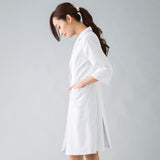【アウトレット30％OFF】wdc022　リボンポケットエンパイヤラインドクターコート(七分袖) | おしゃれ白衣とスクラブのレピウス【Lepius】公式通販ショップ.