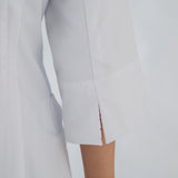 【アウトレット30％OFF】wdc022　リボンポケットエンパイヤラインドクターコート(七分袖) | おしゃれ白衣とスクラブのレピウス【Lepius】公式通販ショップ.