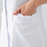 【アウトレット30％OFF】wdc022　リボンポケットエンパイヤラインドクターコート(七分袖) | おしゃれ白衣とスクラブのレピウス【Lepius】公式通販ショップ.