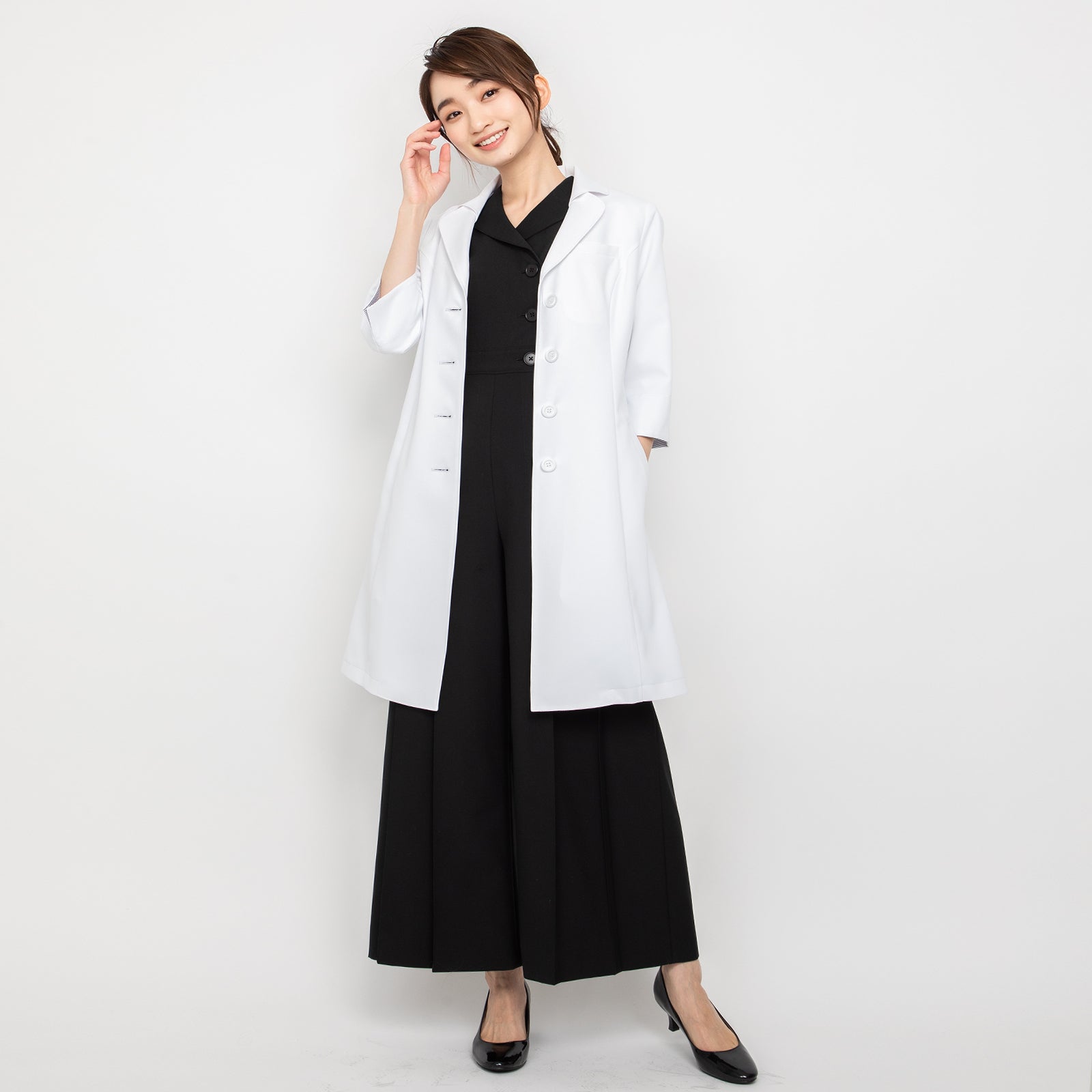 ふるさと納税 服 女 東京都 台東区 レピウスの白衣 レディース ツインカラードクターコート ／ ネーム刺繍付き (サイズ：36サイズ) 36サイズ レピウスの白衣 【レディース】 ツインカラードクターコート